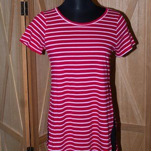 Red and White Stripe Tee
